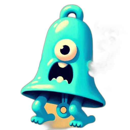 hat, staff, creature, robot transparent PNG cut-out