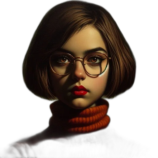 face, mask, hair, staff transparent PNG cut-out