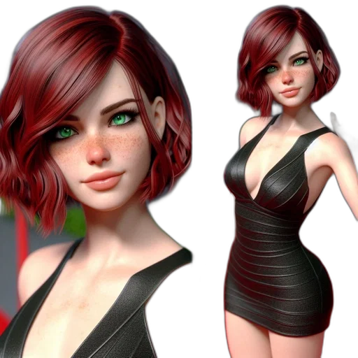 dress, 3d render, concept art, fantasy art transparent PNG cut-out