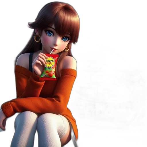 dress, food, concept art, 3d render transparent PNG cut-out