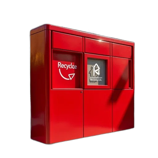 robot, furniture, 3d render, red transparent PNG cut-out