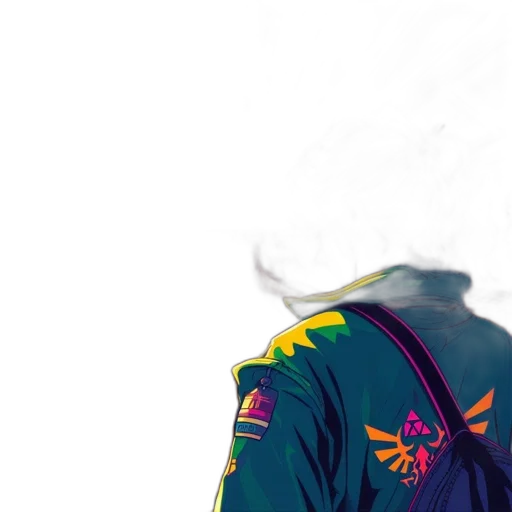 jacket, dragon, umbrella, face transparent PNG cut-out