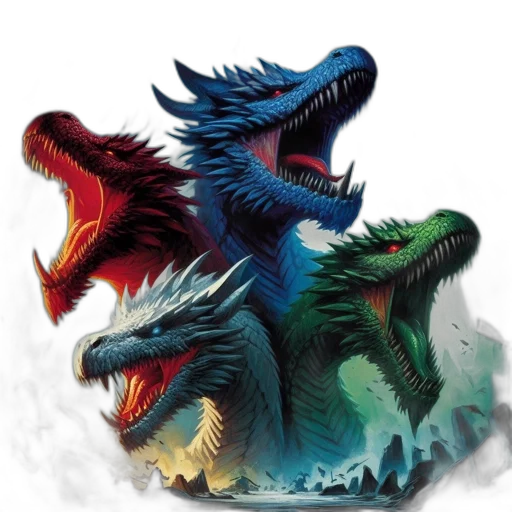 dragon, concept art, fantasy art, pixel art transparent PNG cut-out