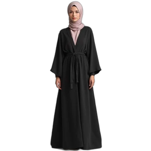 dress, dark, monochrome, muslim transparent PNG cut-out