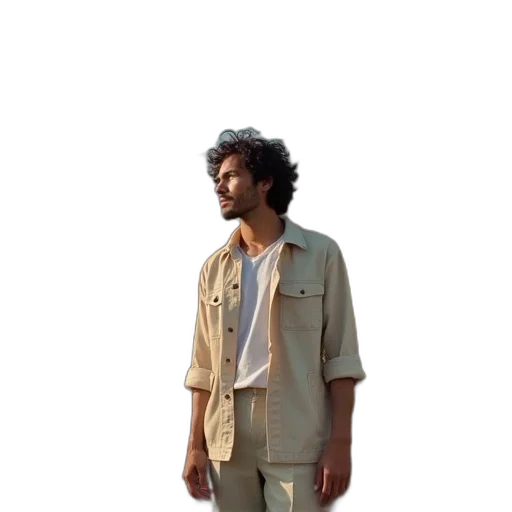 jacket, staff, creature, animal transparent PNG cut-out