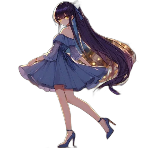 dress, shoes, crown, staff transparent PNG cut-out