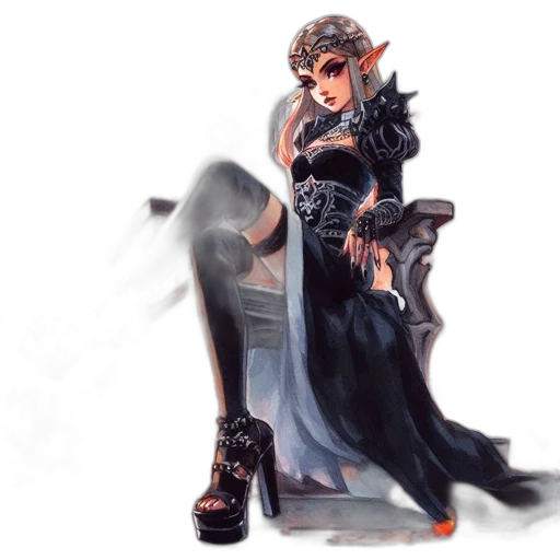 dress, sword, concept art, fantasy art transparent PNG cut-out