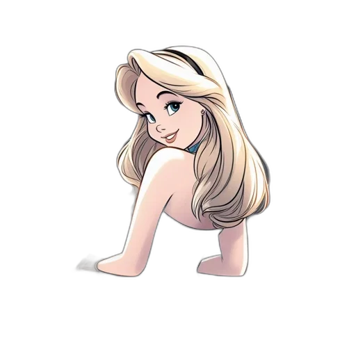 hair, dress, staff, creature transparent PNG cut-out