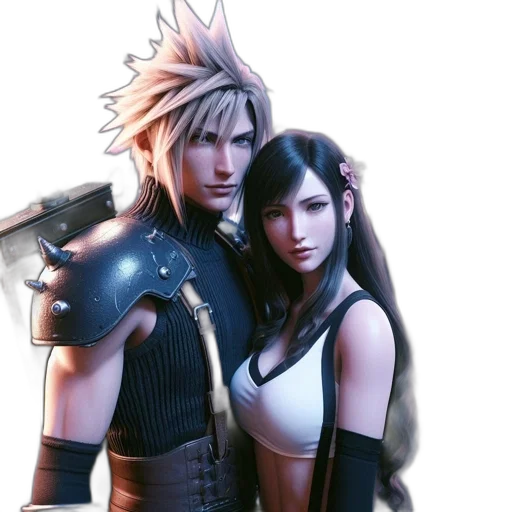 concept art, fantasy art, 3d render, two transparent PNG cut-out