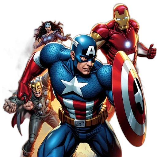 comic book art, concept art, first, image transparent PNG cut-out