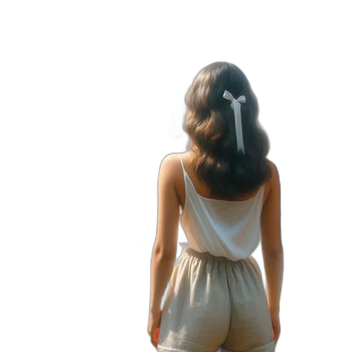 dress, hair, mask, staff transparent PNG cut-out