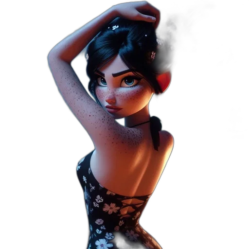 dress, mask, concept art, 3d render transparent PNG cut-out