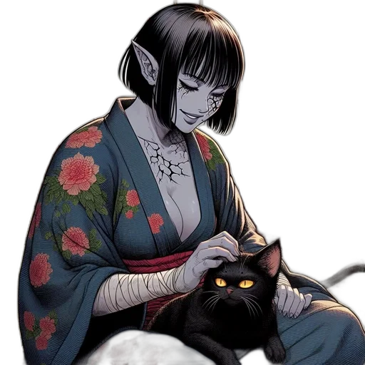 creature, jewelry, staff, fantasy art transparent PNG cut-out