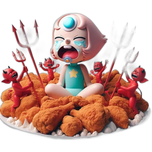 food, robot, concept art, 3d render transparent PNG cut-out