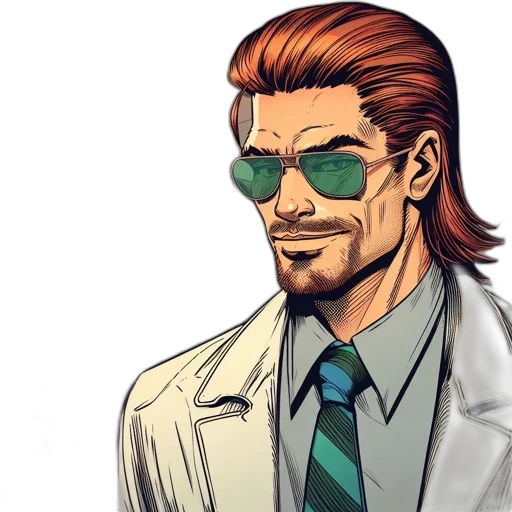 jacket, comic book art, cartoon, concept art transparent PNG cut-out