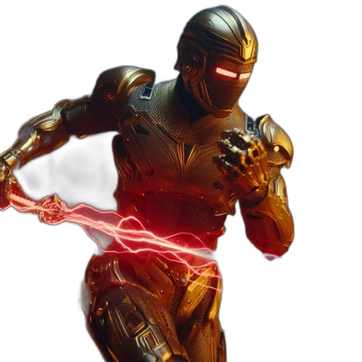 robot, concept art, comic book art, 3d render transparent PNG cut-out