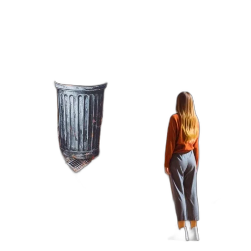 dress, jacket, hair, shoes transparent PNG cut-out