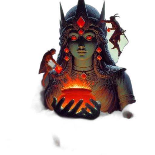 mask, jewelry, staff, crown transparent PNG cut-out