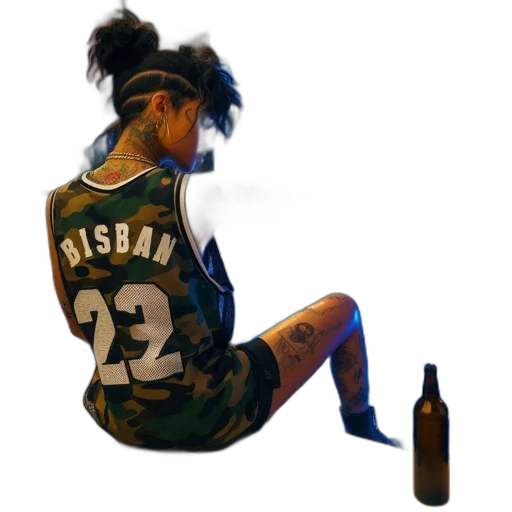 bottle, weapon, jacket, pixel art transparent PNG cut-out