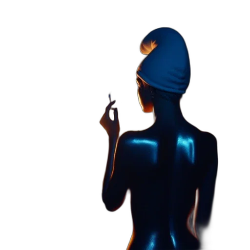 hat, dress, umbrella, staff transparent PNG cut-out