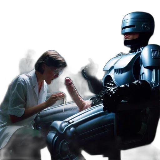 robot, concept art, comic book art, photorealistic transparent PNG cut-out
