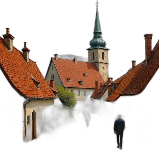 building, umbrella, dragon, face transparent PNG cut-out