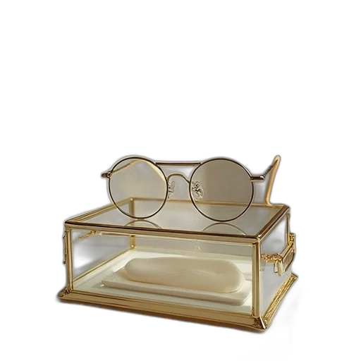 furniture, jewelry, 3d render, golden transparent PNG cut-out