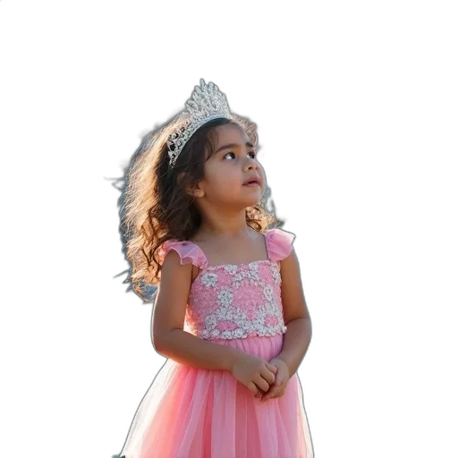 crown, dress, photorealistic, 3d render transparent PNG cut-out