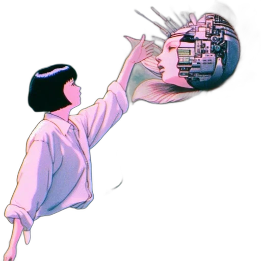 robot, weapon, staff, mask transparent PNG cut-out