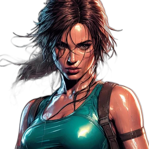comic book art, concept art, cyberpunk, fantasy art transparent PNG cut-out