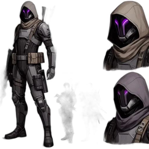 concept art, cyberpunk, fantasy art, 3d render transparent PNG cut-out