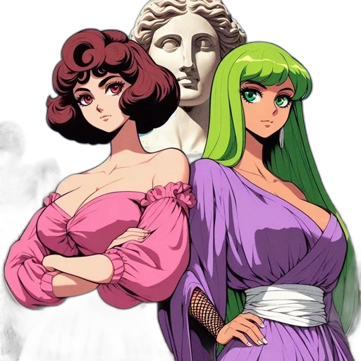 dress, vaporwave, concept art, anime transparent PNG cut-out