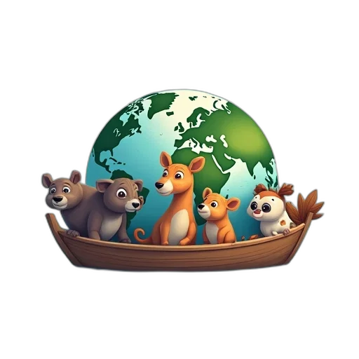 animal, staff, concept art, 3d render transparent PNG cut-out