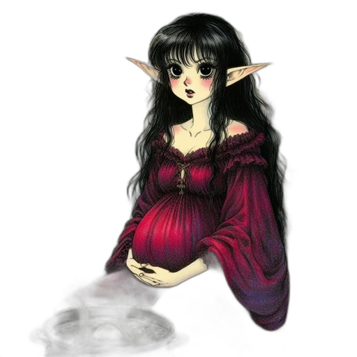 dragon, dress, fantasy art, concept art transparent PNG cut-out