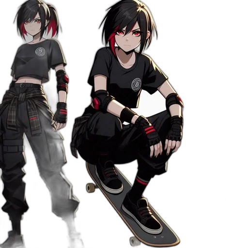 concept art, anime, cartoon, 3d render transparent PNG cut-out