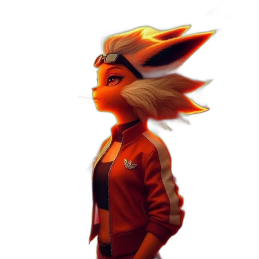 jacket, staff, mask, creature transparent PNG cut-out