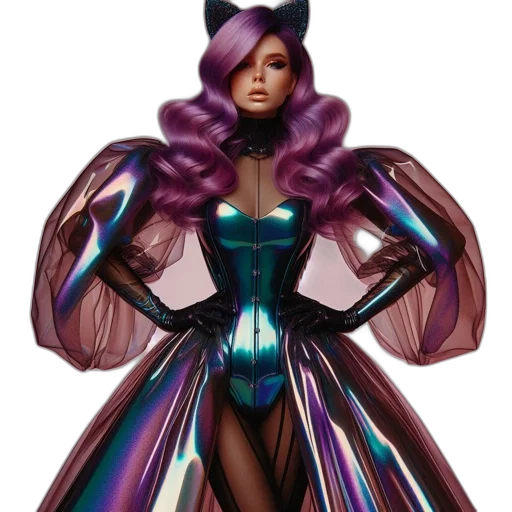 dress, concept art, fantasy art, comic book art transparent PNG cut-out