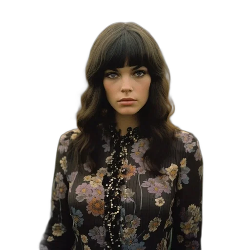 jacket, dress, face, hair transparent PNG cut-out