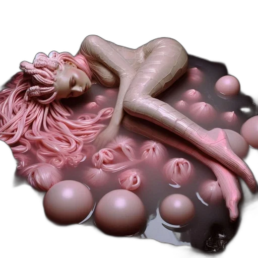 creature, food, dress, hair transparent PNG cut-out