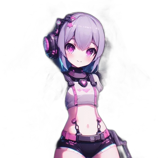 robot, weapon, staff, dress transparent PNG cut-out