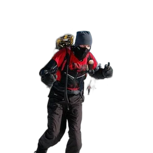 jacket, mask, staff, robot transparent PNG cut-out