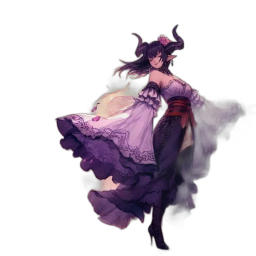 dress, dragon, crown, staff transparent PNG cut-out