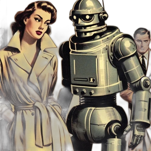 robot, concept art, comic book art, outer space transparent PNG cut-out