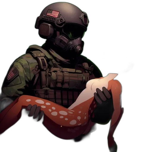 weapon, mask, creature, dress transparent PNG cut-out