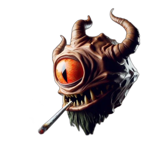 mask, creature, staff, dragon transparent PNG cut-out