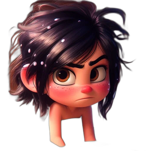 face, creature, 3d render, cartoon transparent PNG cut-out