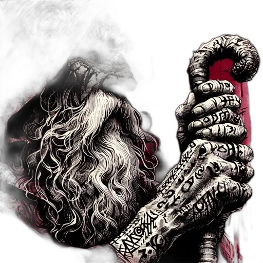sword, weapon, hair, staff transparent PNG cut-out