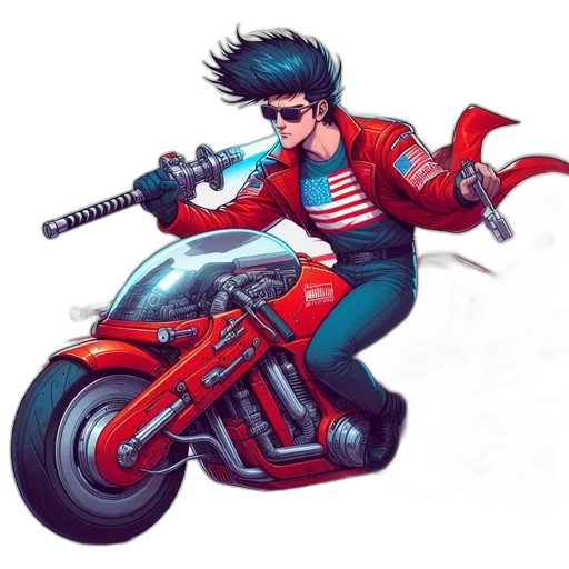 jacket, weapon, comic book art, concept art transparent PNG cut-out