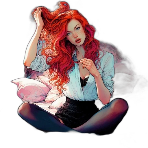 dress, comic book art, fantasy art, concept art transparent PNG cut-out