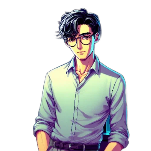 staff, cartoon, comic book art, anime transparent PNG cut-out